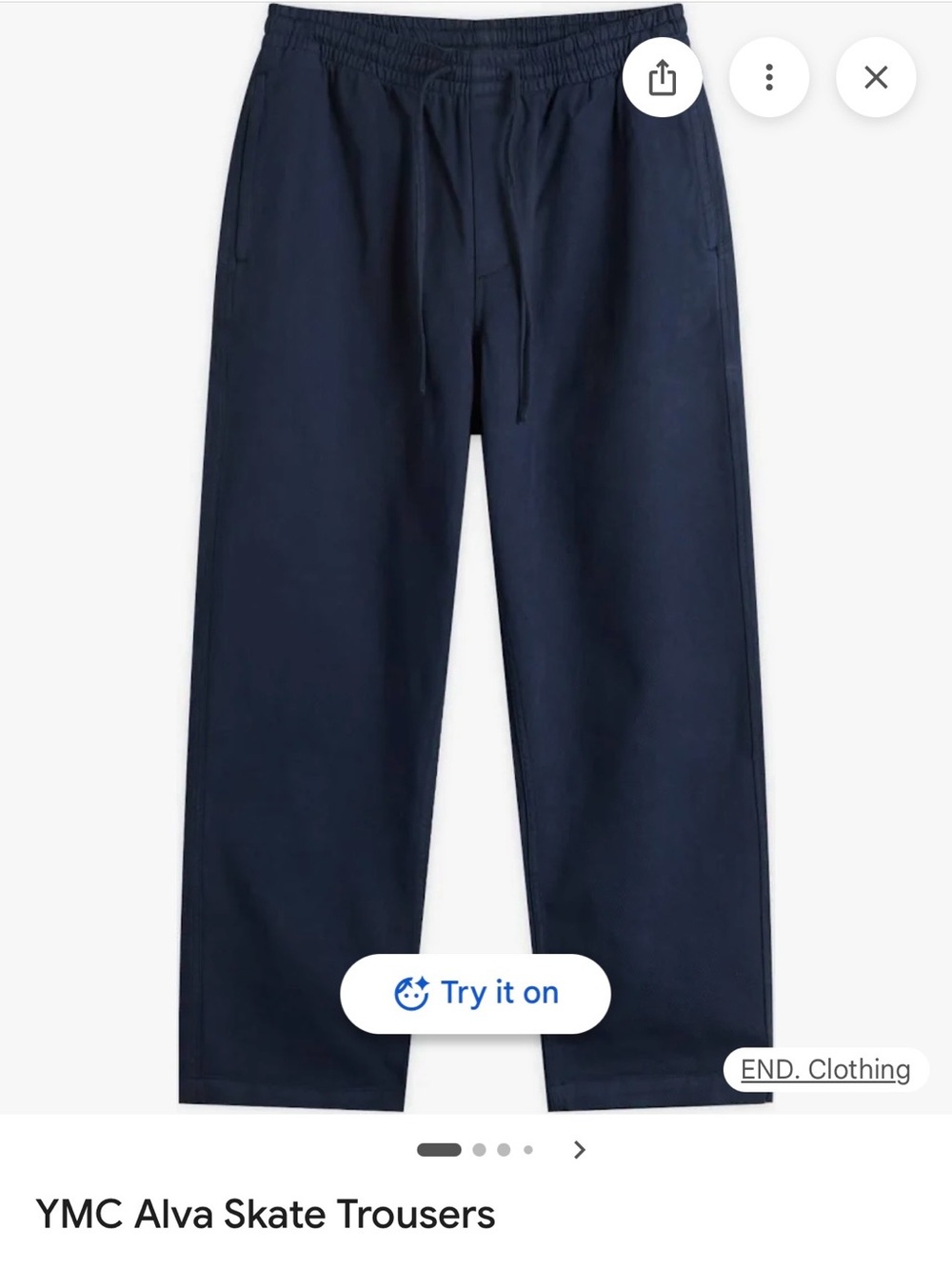 YMC Alva Skate Trousers - Navy Men’s Pants